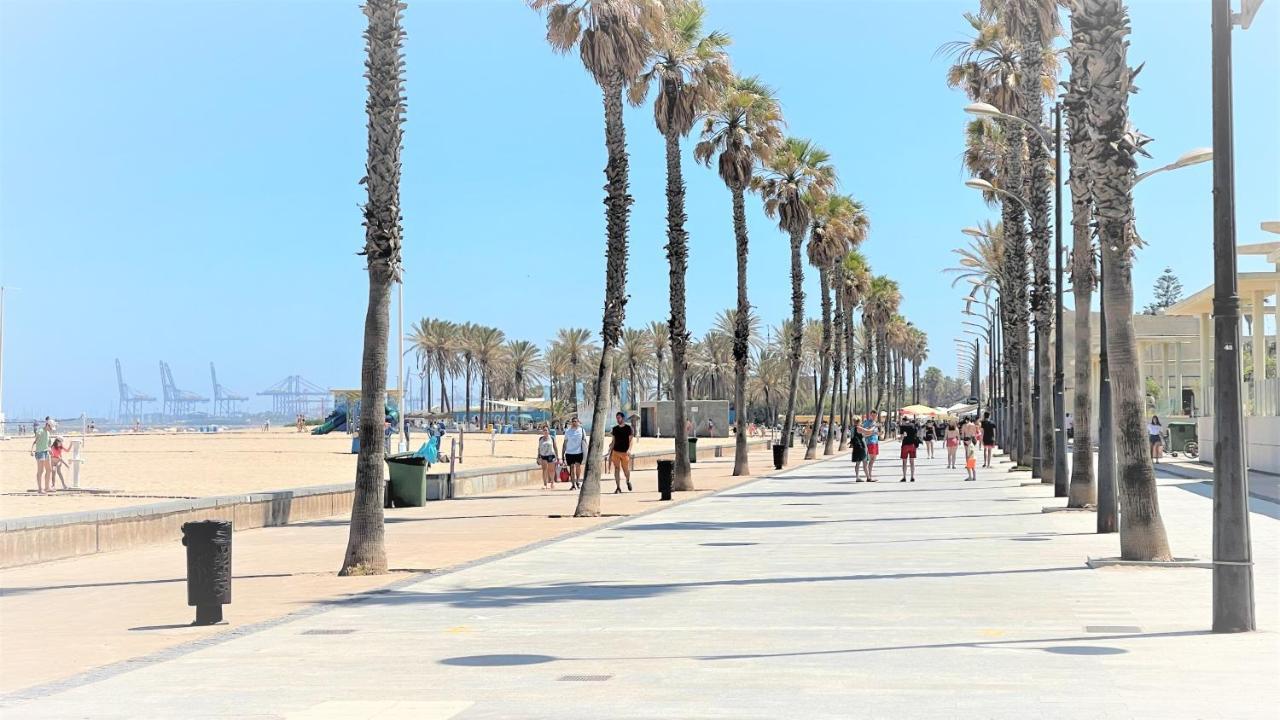 Beach Valencia Luxury A40-35 Apartment With Terrace And Sea Views ภายนอก รูปภาพ